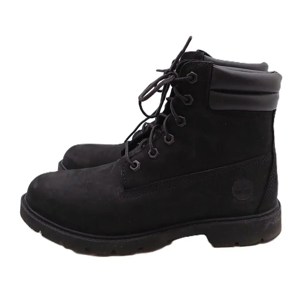 Timberland Linden Woods Women's Black Nubuck Leather Combat Boots Waterproof